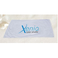 Velour Beach Towel White 28X58 (IMPRINTED)